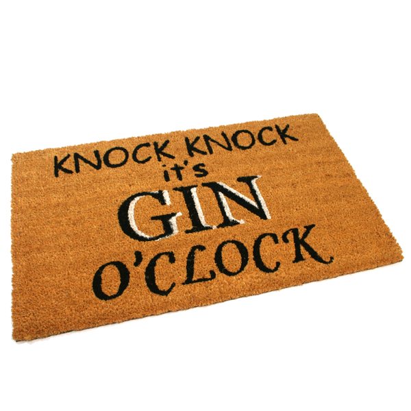 Tapis de porte en fibre de coco Gin O'Clock