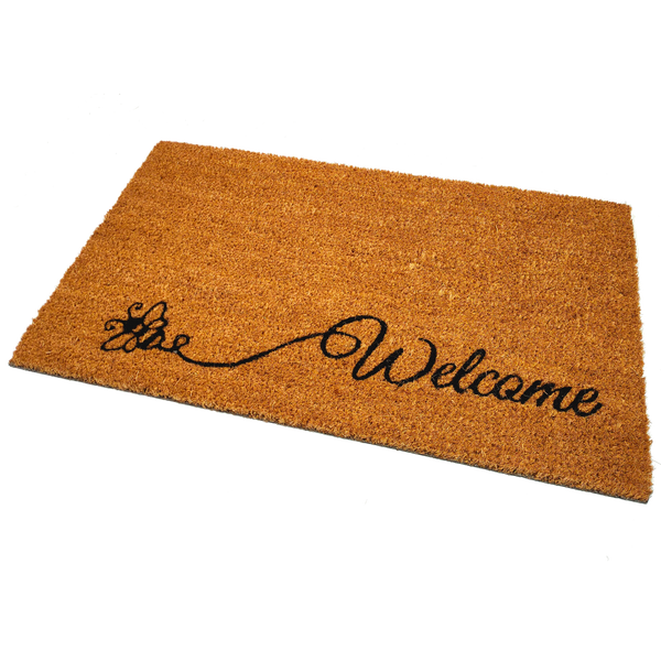 Modèle d’abeille de bienvenue Country Chic | 75 cm x 45 cm | Durable, antidérapant et respectueux de l'environnement