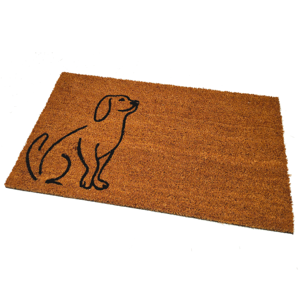 Tapis de porte en fibre de coco pour chien