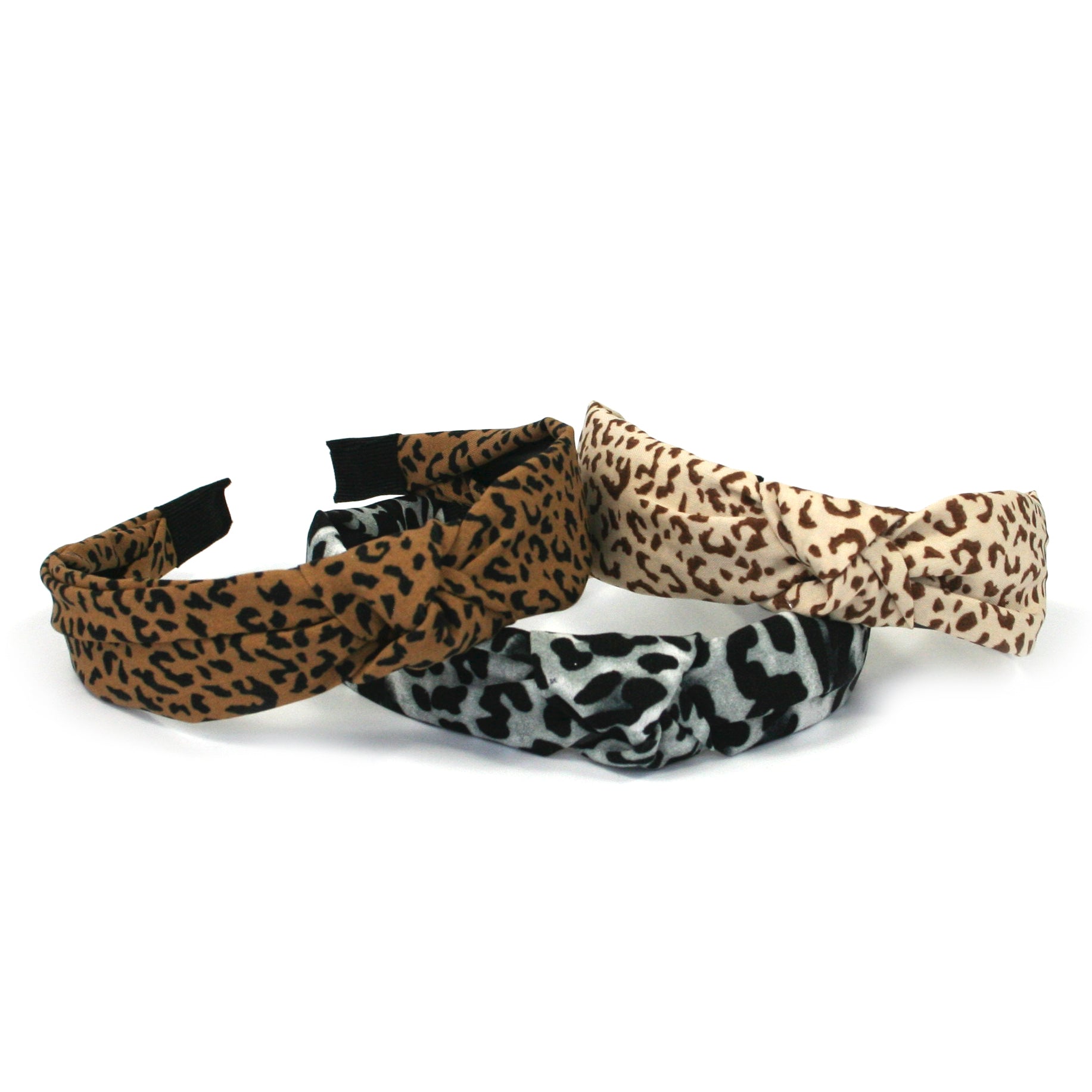 Animal Print Knot Hairband - 12 Assorted