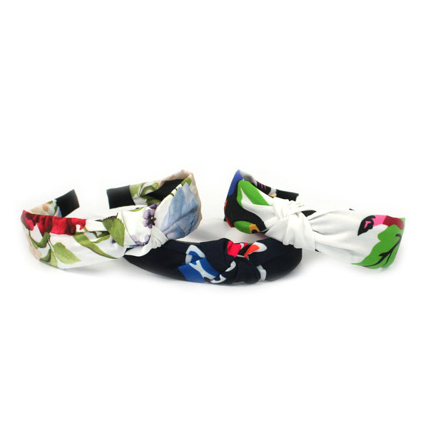 Floral Knot Hairband - 12 Assorted
