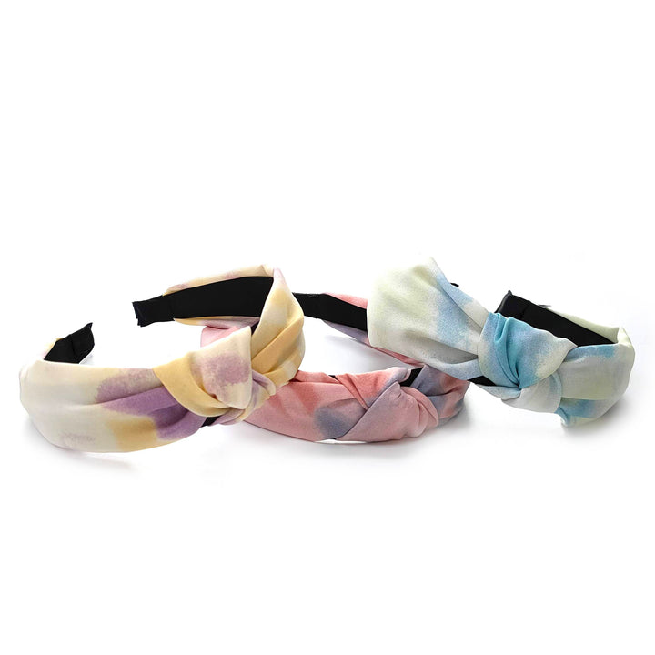 Tie Die Knot Hairband - 12 Assorted
