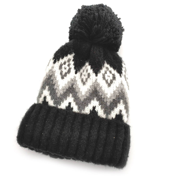 Nordic Style PomPom Hat - Pink