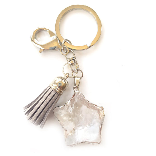 Crystal Star Keyring with Tassel